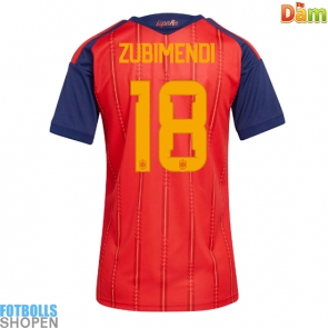 Billiga Spanien Martin Zubimendi #18 Hemmatröja Dam VM 2026 Kortärmad